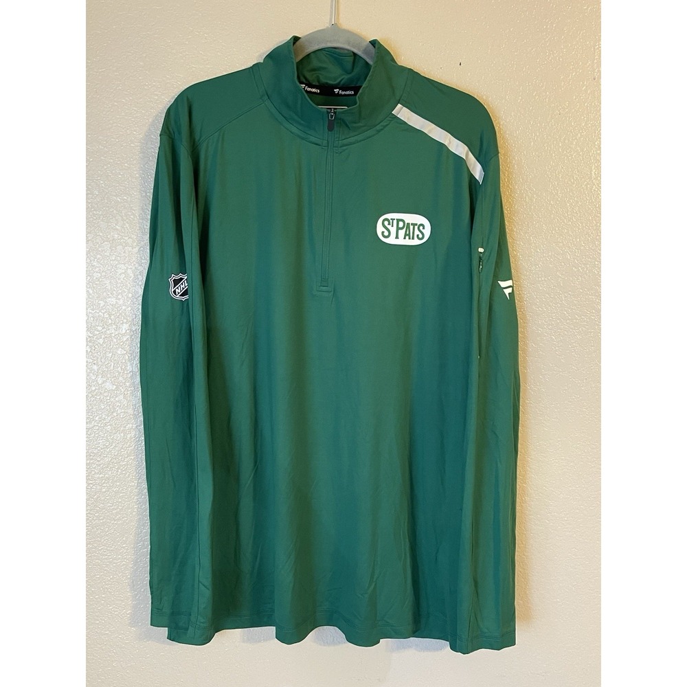 Men's XL NWOT Toronto St. Pats Fanatics Authentic Pro Clutch 1/4 Zip‎ Jacket